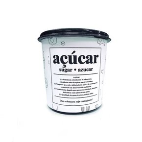 Pote De Açúcar Decorado 1,4 L Cor Branco Plasvale