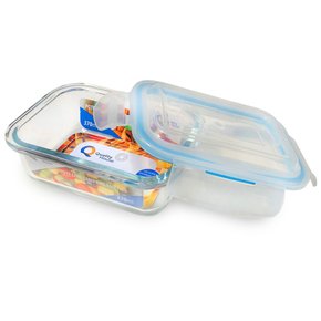 Pote Hermético Vidro Retangular 370ml Quality