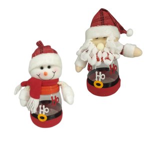 Pote Plástico Boneco Natalino 14x26cm Sortido Rio Master