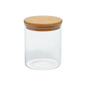 Pote Vidro Hermético Tampa Bambu 750ml
