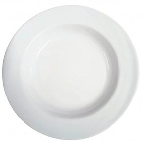  Prato Fundo Redondo Melamina Branco 25cm