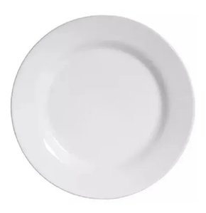 Prato Raso Redondo Melamina Branco 28cm