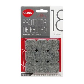 Protetor De Feltro Quadrado 2,5cm 18 Unidades