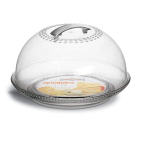 Queijeira Acrílico Alça Cromada 24cm
