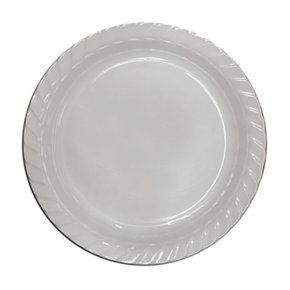 Saladeira Redonda Rasa 35cm Melamina Branco