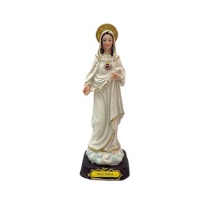 Santo Em Resina Imaculado Coração De Maria 16cm