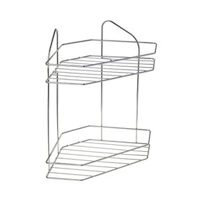 Suporte De Canto Duplo Banheiro Cromado