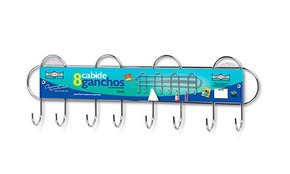 Suporte De Parede 8 Ganchos Cromado