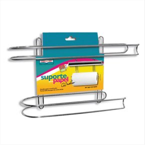 Suporte Papel Toalha 2 Rolos Aço Cromado