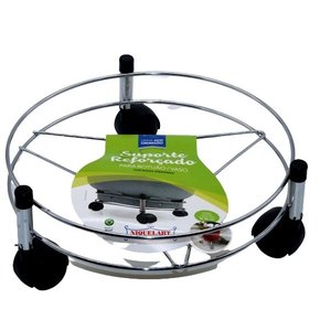 Suporte Reforçado Butijão Com Rodas Cromado