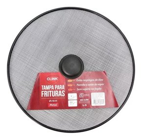 Tampa Telada Metálica 29cm Preto Clink