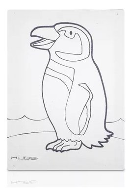 Tela De Pintura Desenhada Riscada 16 x 22cm Desenho Pinguim