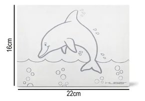 Tela De Pintura Desenhada Riscada 16 x 22cm Desenho Golfinho