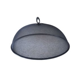 Tela Protetora Tampa De Alimentos Redonda Em Metal 35cm Inga Import