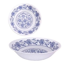 Tigela 900ml Melamina Branco E Azul