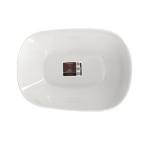 Tigela Oval Melamina Branca 22x15,5x5cm