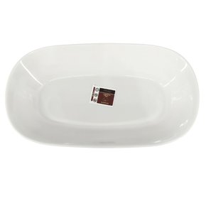 Travessa Oval Melamina Branca 32x18x5,5cm
