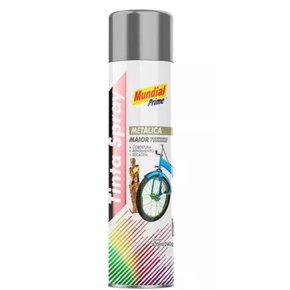 Tinta Spray 400ml Mundial Prime Metalica Alumínio Aeroflex