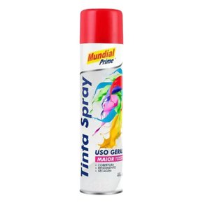 Tinta Spray 400ml Mundial Prime UG Cor Vermelho