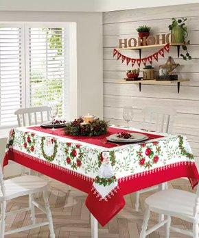 Toalha Mesa 140x210cm Athenas Natal Papai Noel