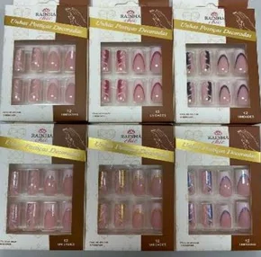 Unhas Postiças Decoradas Com 12 Unidades
