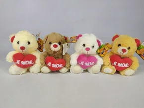 Urso Pelúcia Coração 15 CM