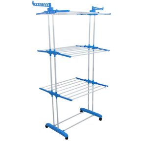 Varal De Roupa Vertical Móvel De Chão 3 Andares Multiuso Imporiente