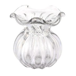 Vaso Vidro Veneza Murano Trouxinha Transparente 11x11,5cm