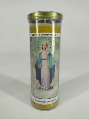 Vela Votiva 7 Dias Nossa Senhora Das Graças Andréia 57 mm