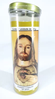 Vela Votiva 7 Dias Sagrado Coração De Jesus Andréia 57 mm