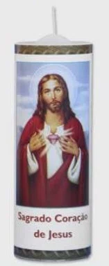Vela Votiva 7 Dias Sagrado Coração De Jesus Trento 240 g