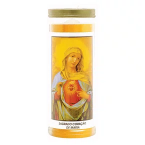 Vela Votiva 7 Dias Sagrado Coração De Maria Andréia 57 mm