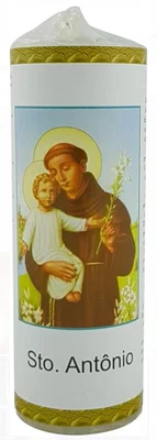 Vela Votiva 7 Dias Santo Antonio Trento 240 g