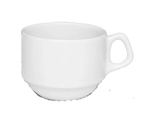 Xícara De Chá Empilhavel Gourmet Branco Oxford 200 ml