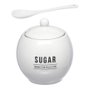 Acucareiro Com Colher Porcelana Manhattan 350ml Cor Branco Hauskraft