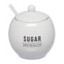 Acucareiro Com Colher Porcelana Manhattan 350ml Cor Branco Hauskraft