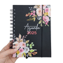 Agenda 2025 Floral Com Glitter 168 Folhas 14x19cm Cor Sortida Interponte