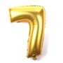 Balão Metalizado 40cm Número 7 Dourado