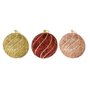 Bola De Natal Avulsa Com Glitter E Detalhes 6cm