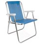Cadeira De Praia Alta Alumínio Sannet Azul