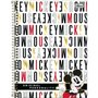 Caderno Espiral 1 Matéria 80 Folhas Mickey