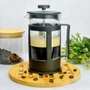 Cafeteira Prensa Francesa De Vidro Com Tampa Preta 600ml Mek