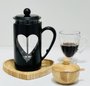 Cafeteira Prensa Francesa De Vidro Coração 660ml