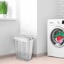 Cesto De Roupas Organizador Telado 46L Cor Transparente Plasvale