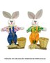 Coelho Decorativo Com Cestinha Bambu 32cm Avulso