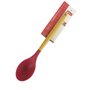 Colher De Silicone Cabo Madeira 31cm Vermelha