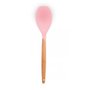 Colher Servir Silicone Cabo De Madeira Rosa/Nude