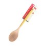 Colher Silicone Cabo Madeira 31cm Rosa/Nude