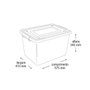 Container Organizador Com Tampa 56L Preto