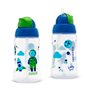 Copo Com Canudo Infantil Viva 330ml Azul